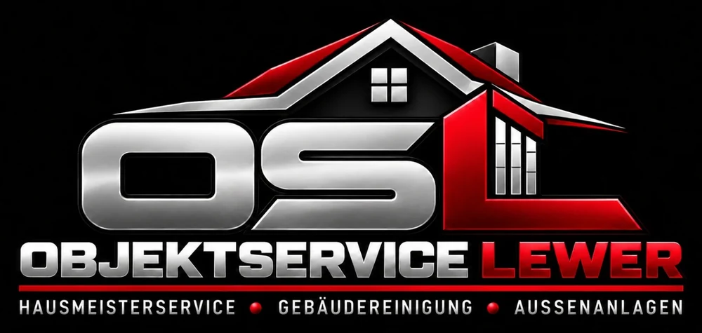 Neues Logo: Objektservice Lewer – Hausmeisterservice, Gebäudereinigung, Außenanlagen